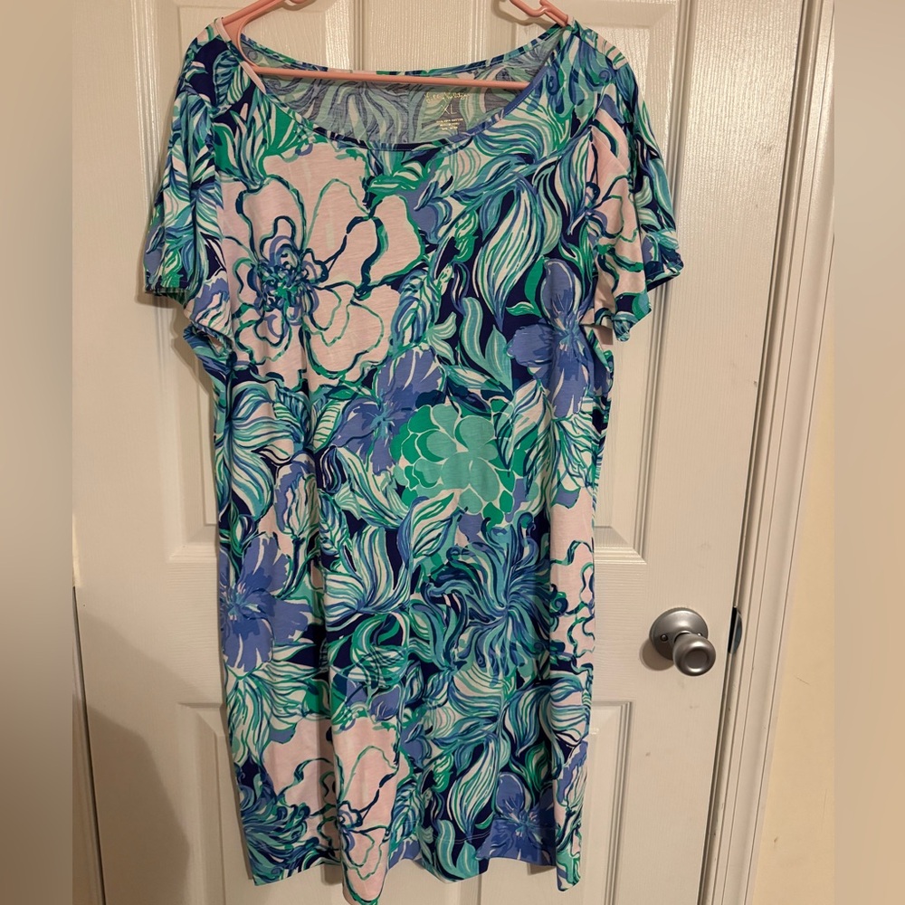 Lilly Pulitzer Blue and Green Patterned dress